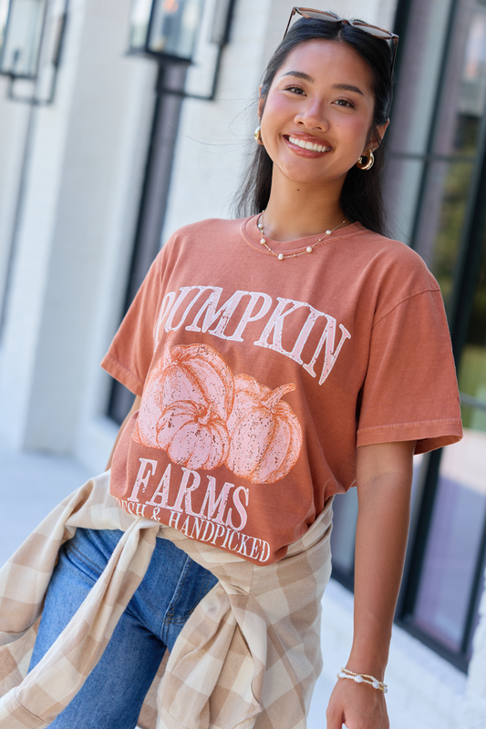 Pumpkin Farms Rust Graphic Tee SALE