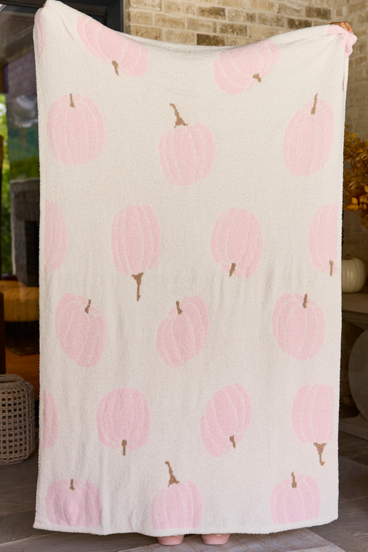 Make Me Believe Pink Pumpkin Blanket SALE